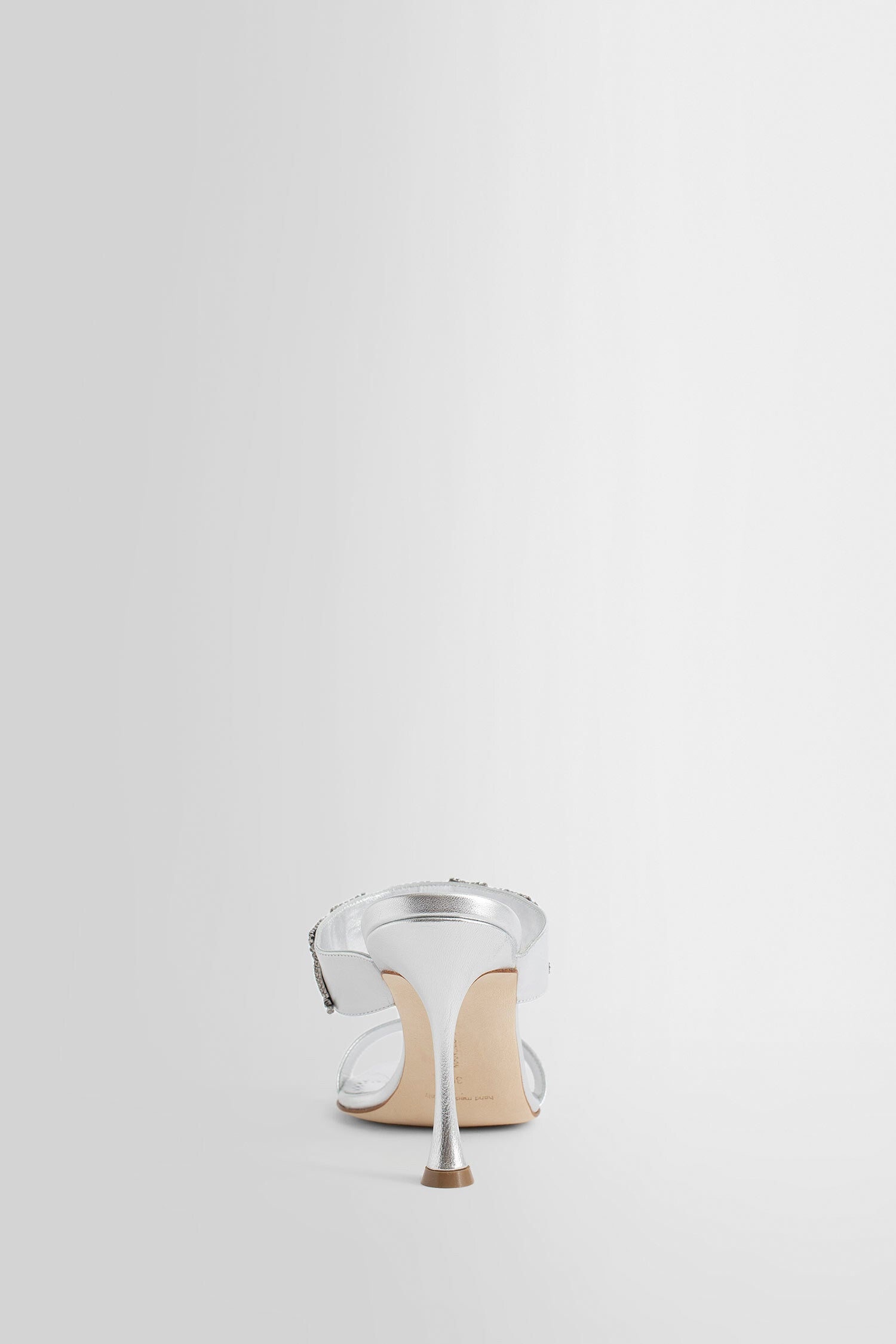 MANOLO BLAHNIK WOMAN SILVER MULES