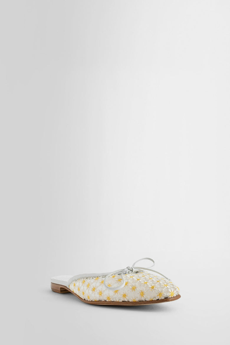 MANOLO BLAHNIK WOMAN OFF-WHITE MULES