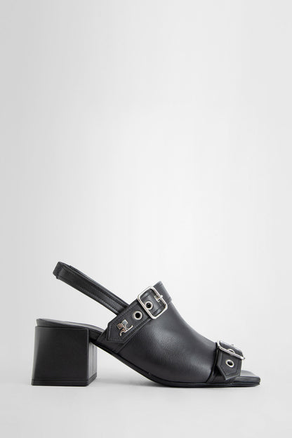 Antonioli COURRÈGES WOMAN BLACK SANDALS & SLIDES