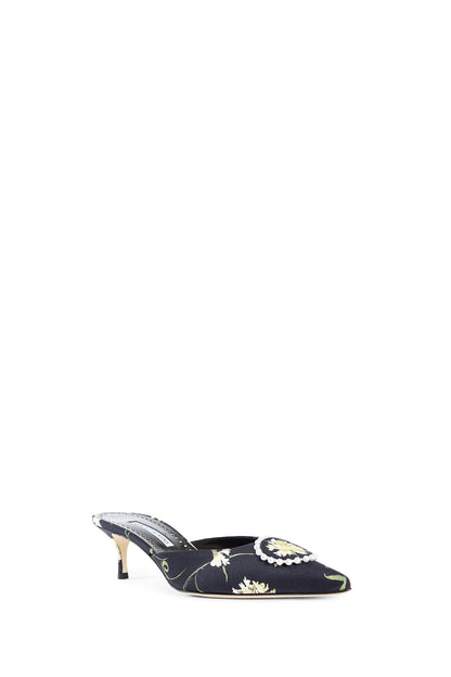 MANOLO BLAHNIK WOMAN BLACK MULES