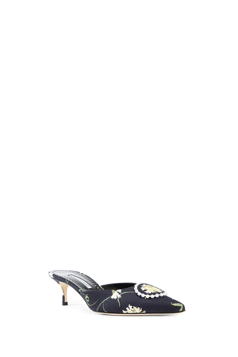 MANOLO BLAHNIK WOMAN BLACK MULES