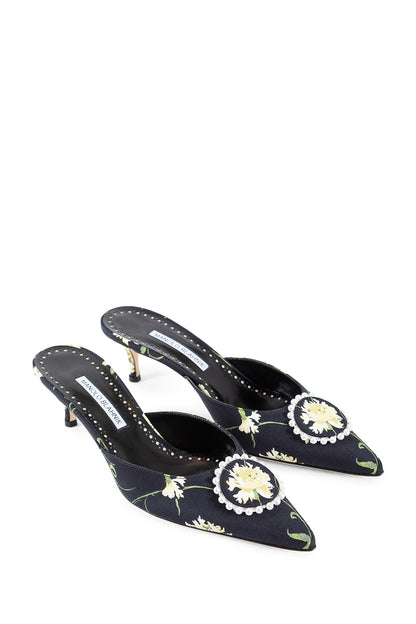 MANOLO BLAHNIK WOMAN BLACK MULES