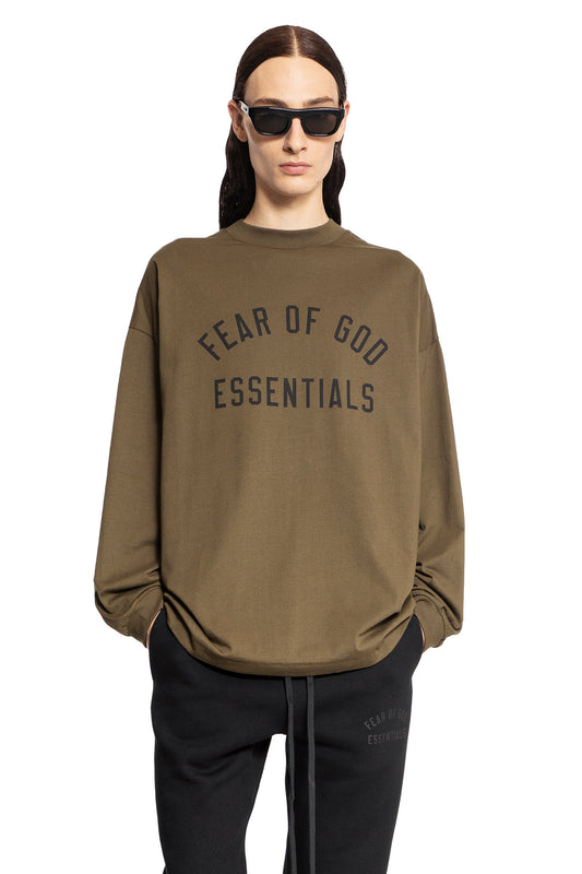 FEAR OF GOD MAN GREEN T-SHIRTS & TANK TOPS