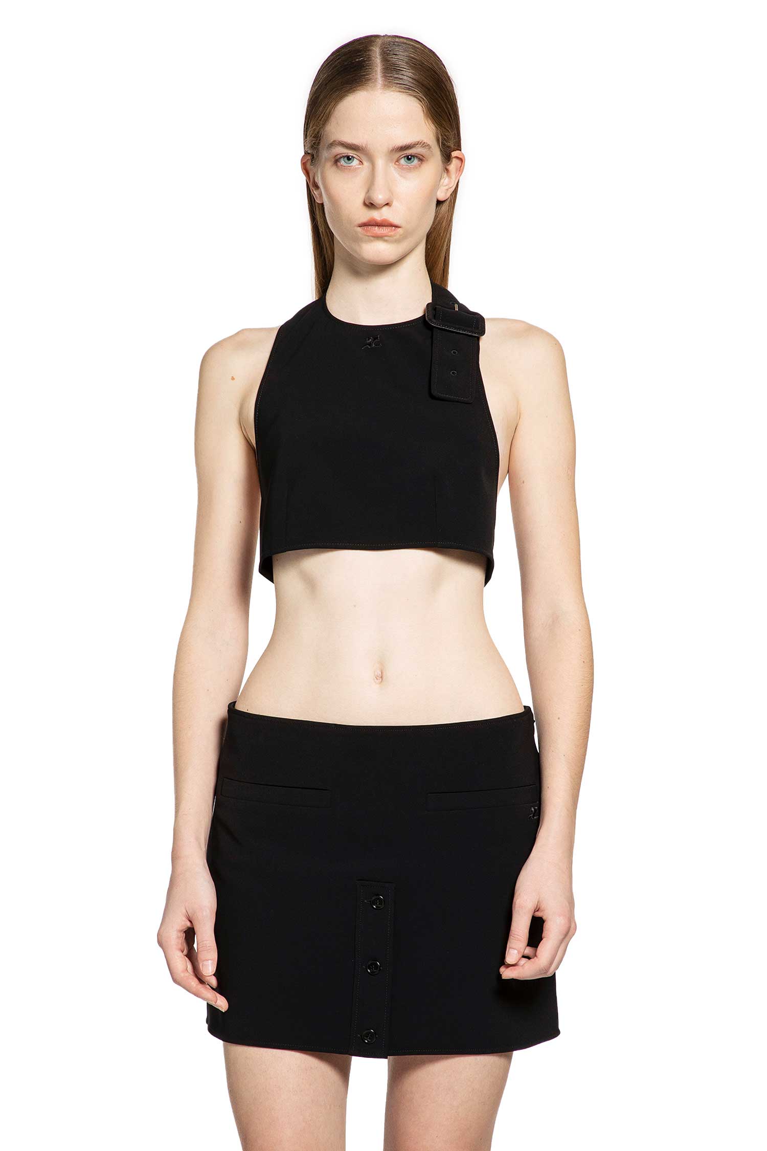 Double Buckle Crepe Bra