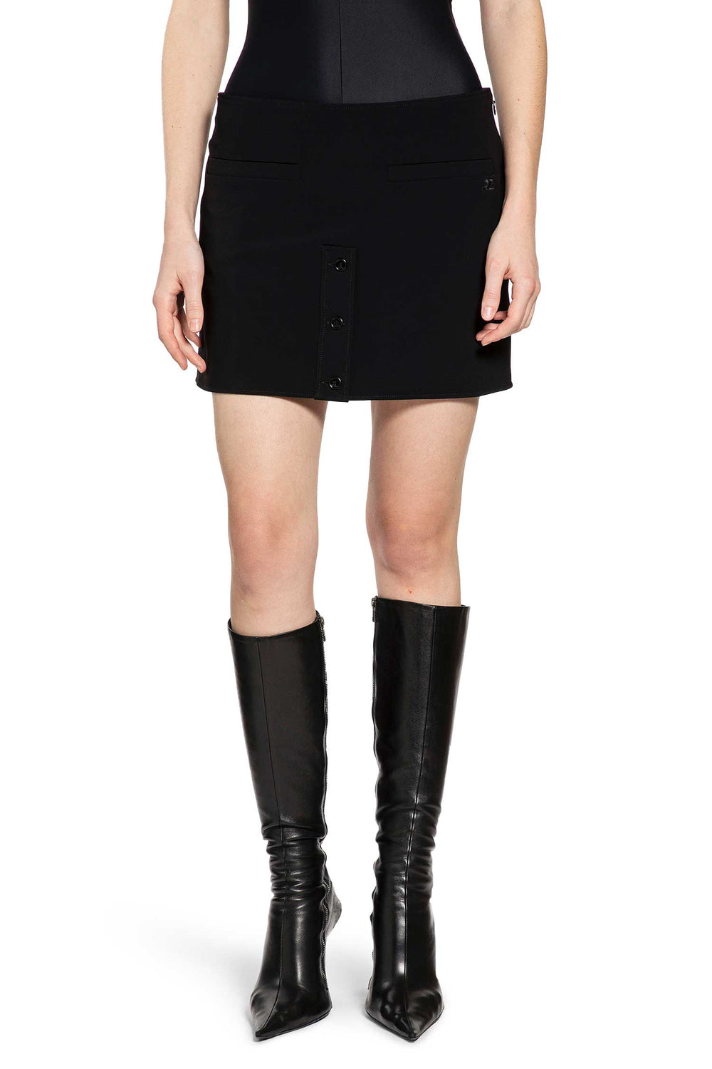 COURRÈGES Buttoned Mini Skirt woman
