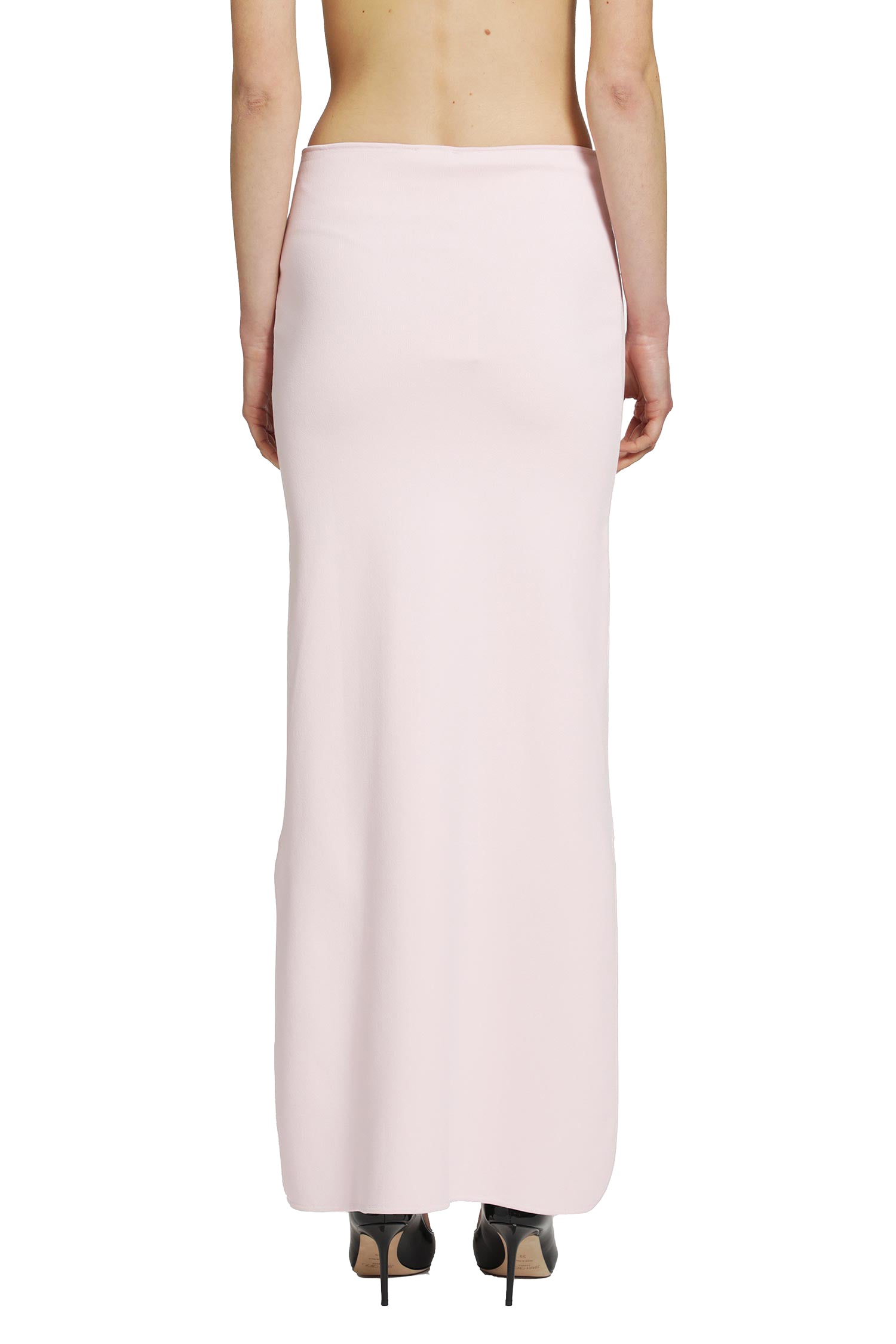 COURRÈGES Circle Edged Long Knit Skirt woman