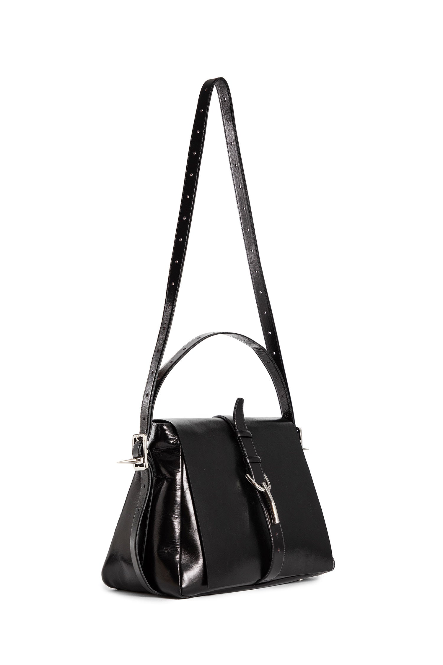 JORDANLUCA MAN BLACK SHOULDER BAGS