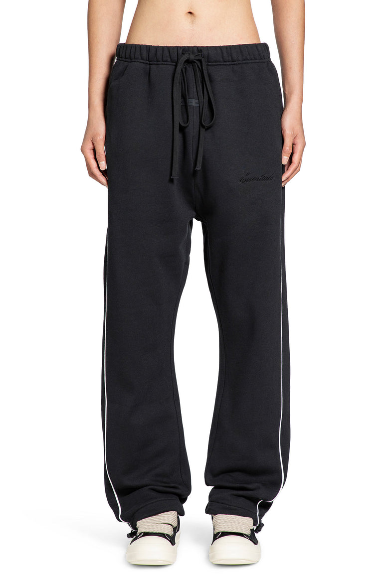 Pantalón de chándal de felpa relajado con ribete 