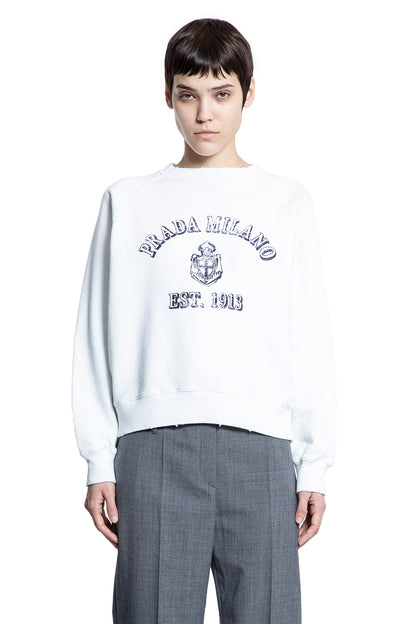 PRADA WOMAN WHITE SWEATSHIRTS