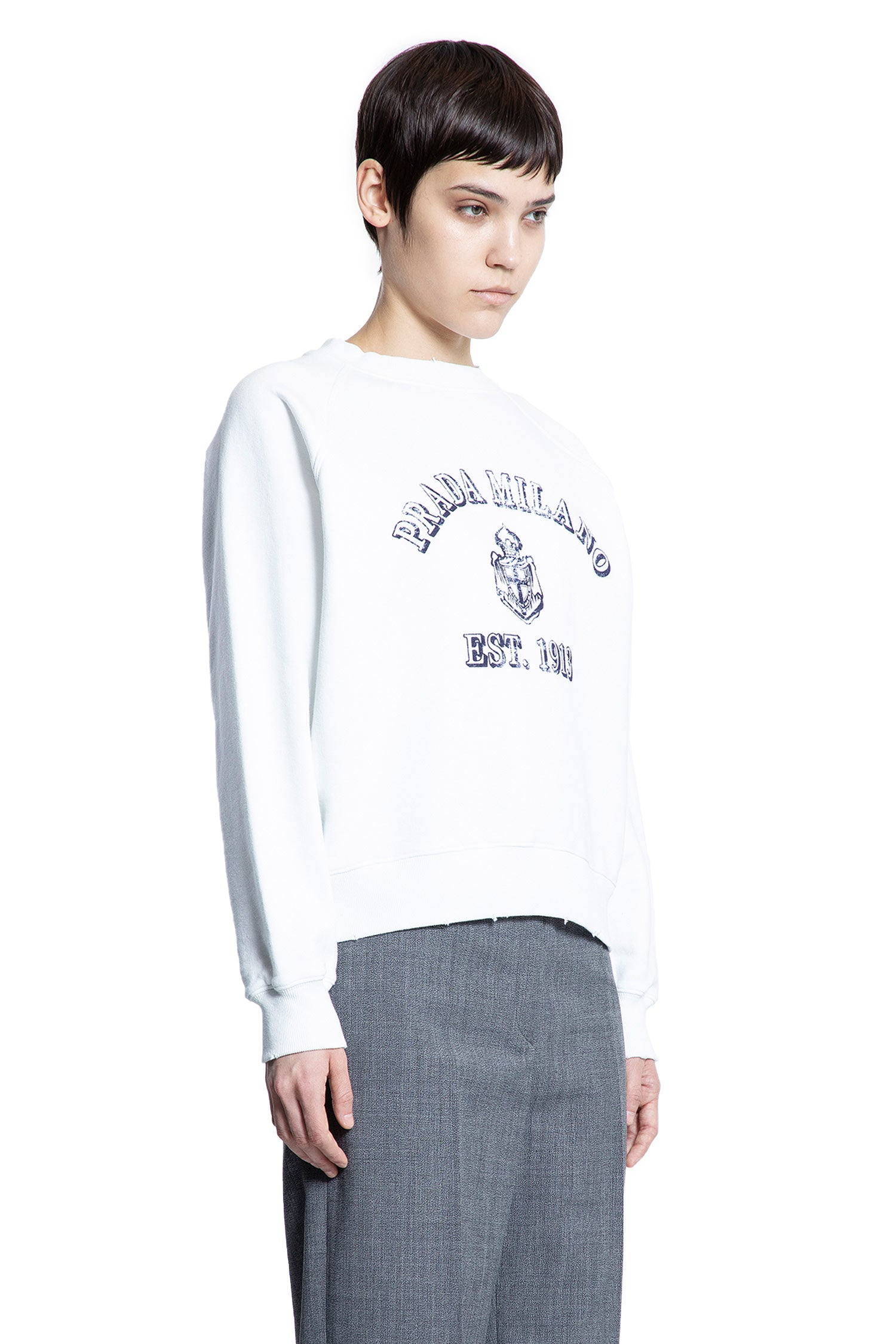 PRADA WOMAN WHITE SWEATSHIRTS