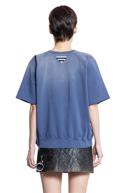 PRADA WOMAN BLUE SWEATSHIRTS