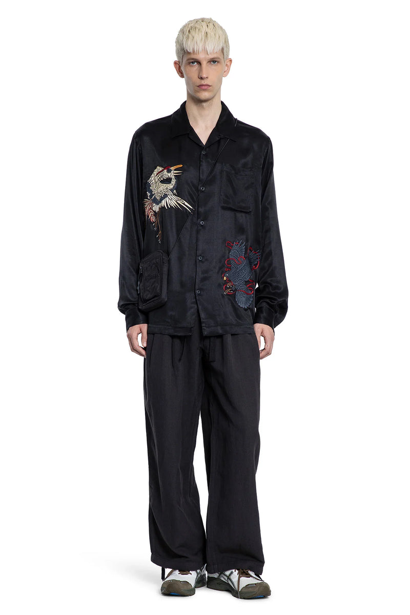 Crow and Heron Camp Collar Shirt - Antonioli.eu