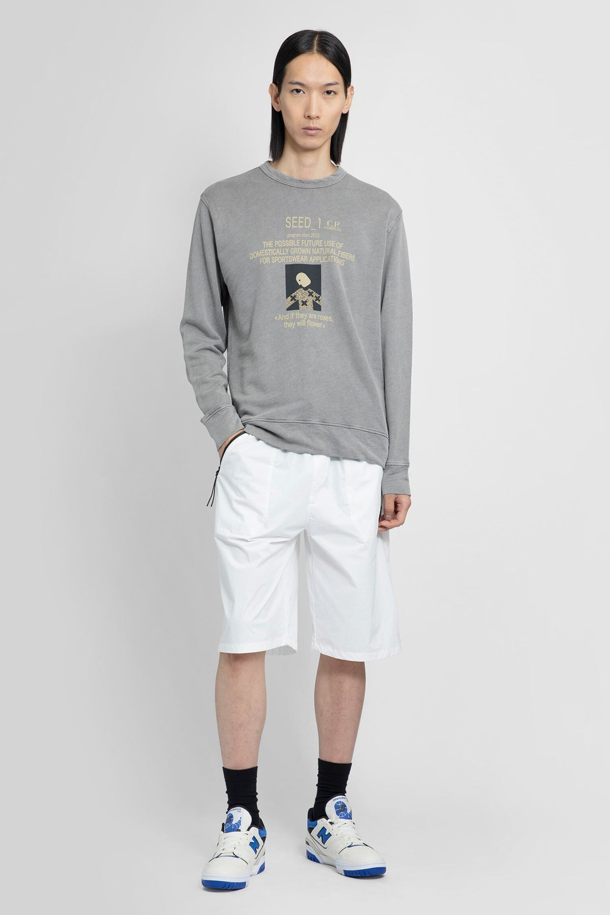 C.P. COMPANY UNISEX WHITE SHORTS