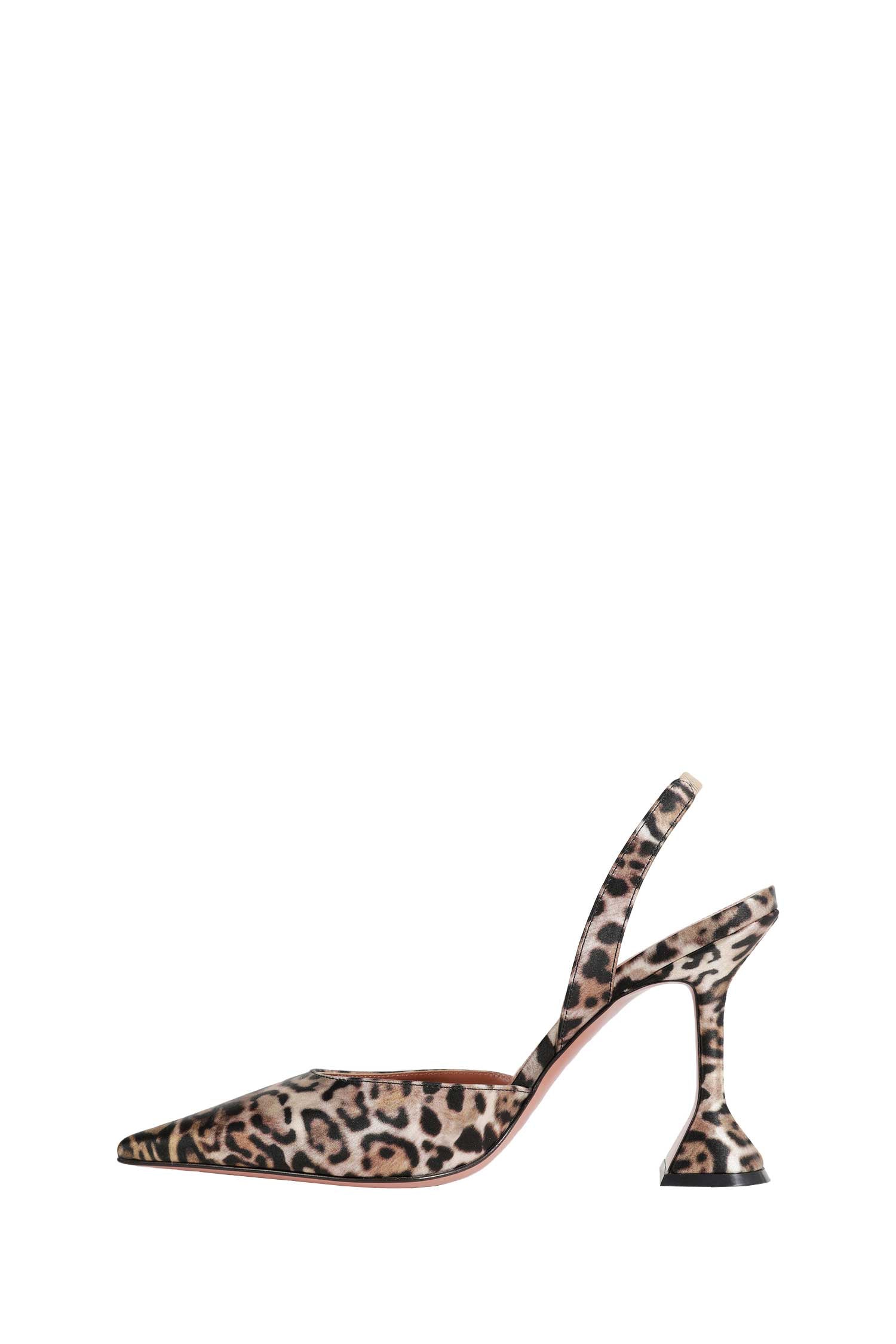 Holli Sling 95 Leopard Satin Pumps