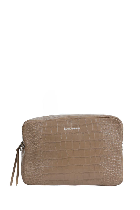 Sahara Crocodile-effect leather Vanity Bag
