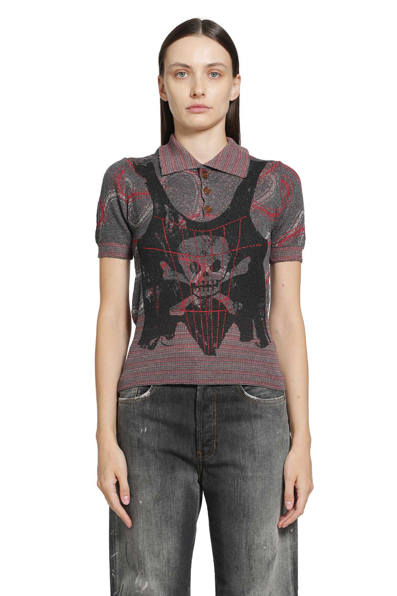 
              VIVIENNE WESTWOOD Trompe L'Oeil Knit Polo Shirt woman
            