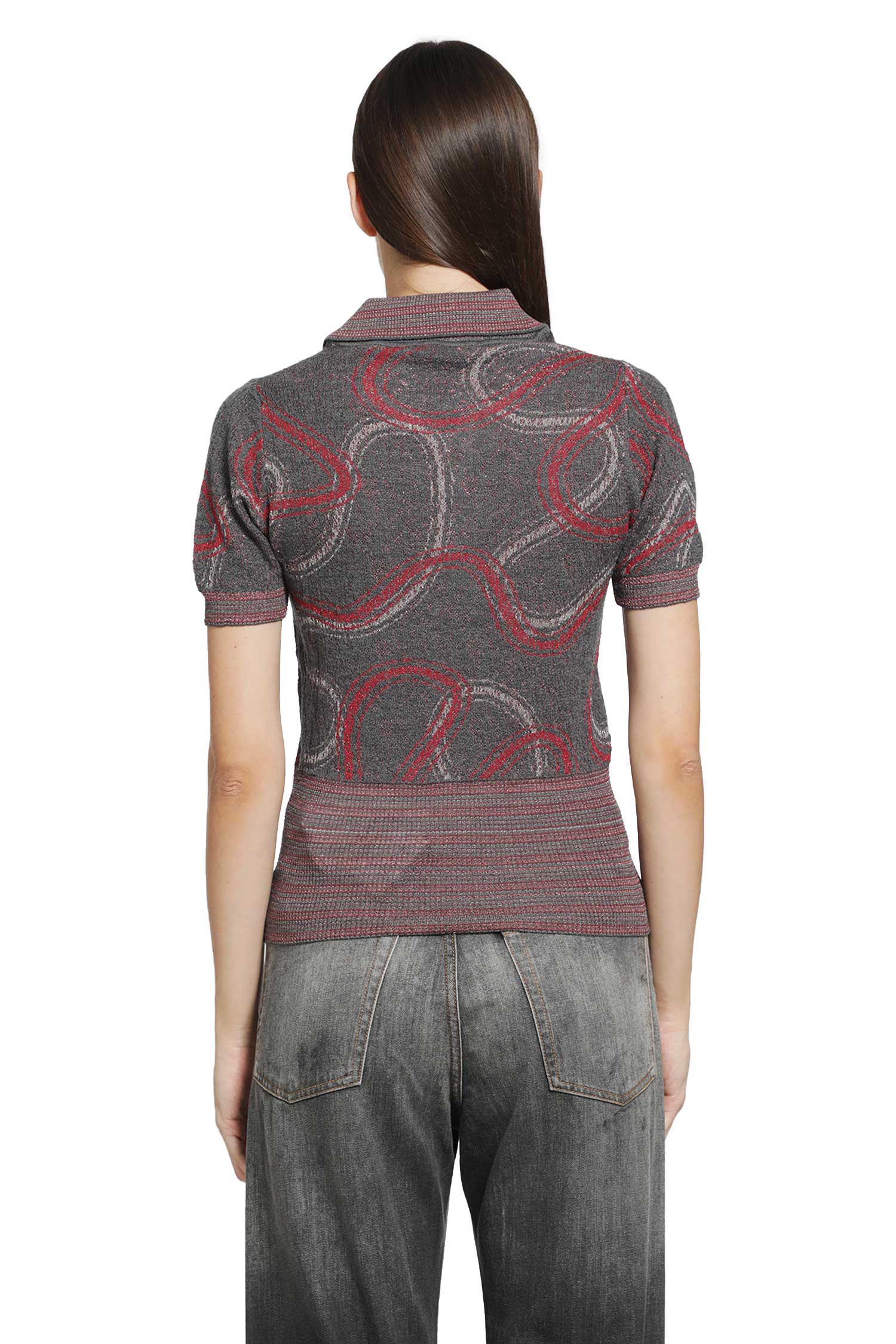 Trompe L'Oeil Knit Polo Shirt