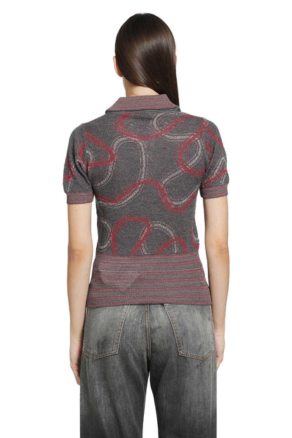 Trompe L'Oeil Knit Polo Shirt