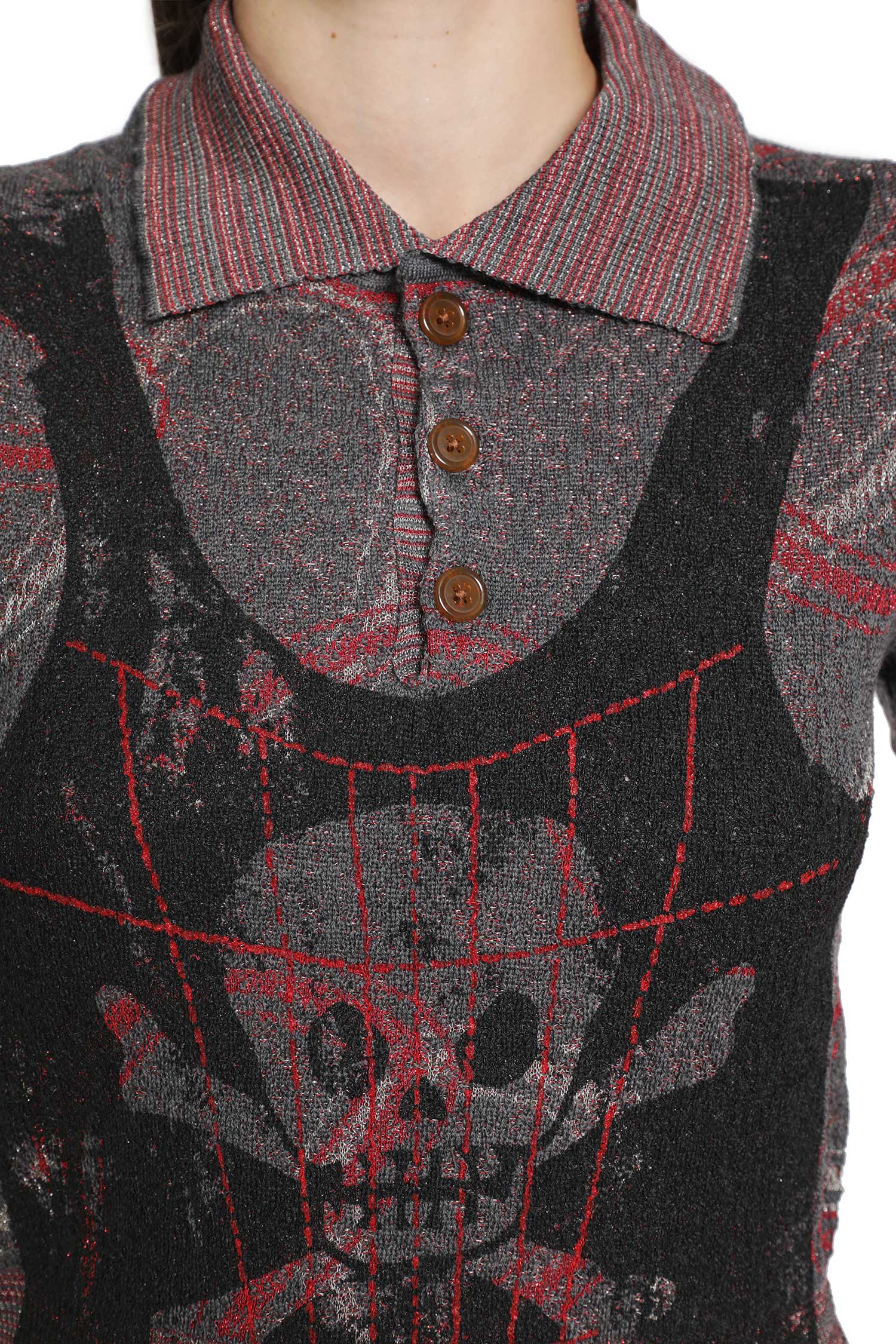 Trompe L'Oeil Knit Polo Shirt