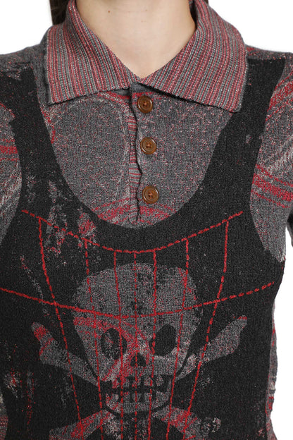 Trompe L'Oeil Knit Polo Shirt