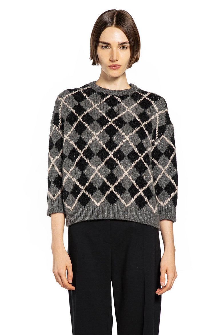 KHAITE WOMAN GREY KNITWEAR