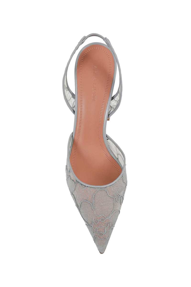 AMINA MUADDI Holli Lace Slingback 95 Pumps woman
