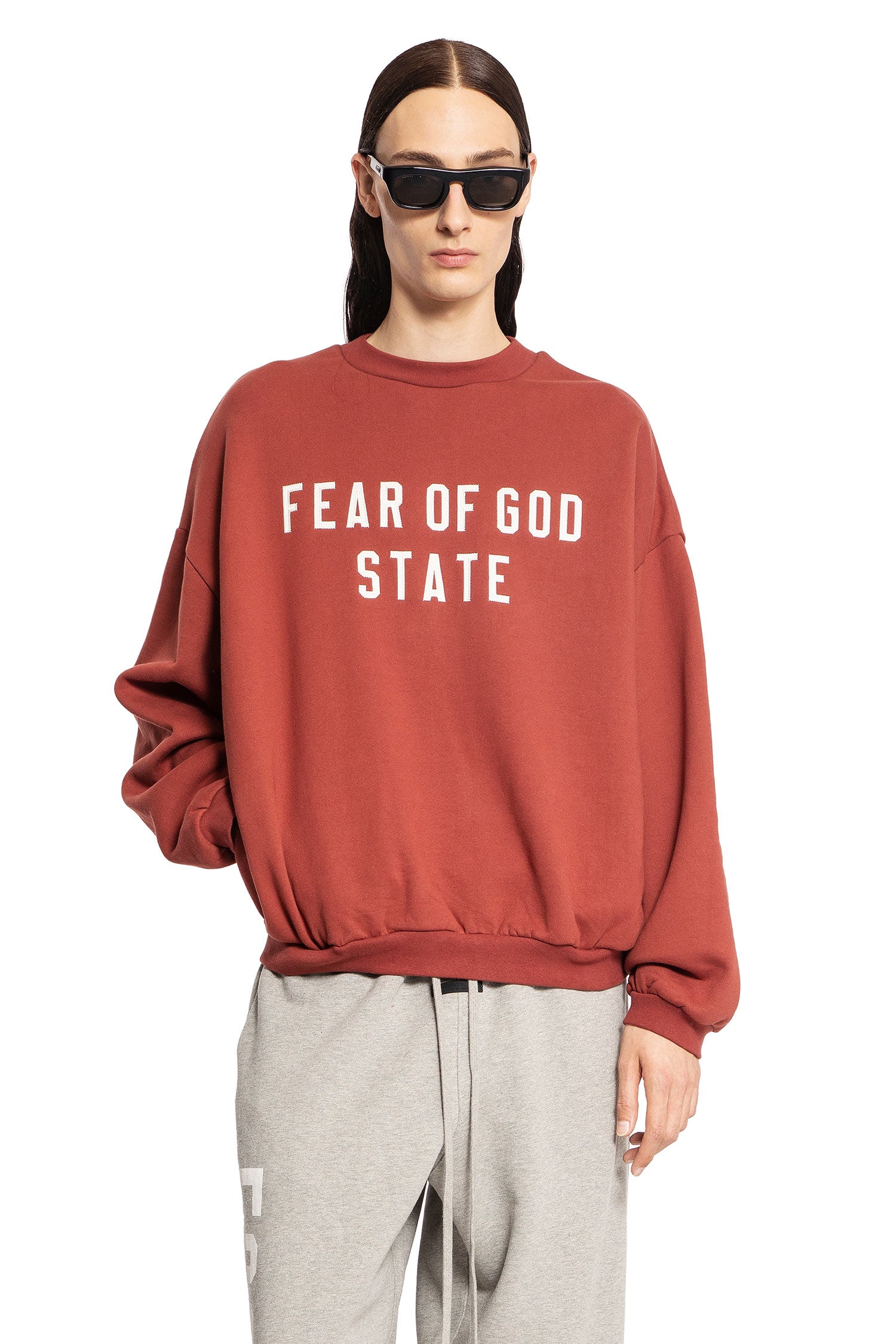 FEAR OF GOD MAN RED SWEATSHIRTS