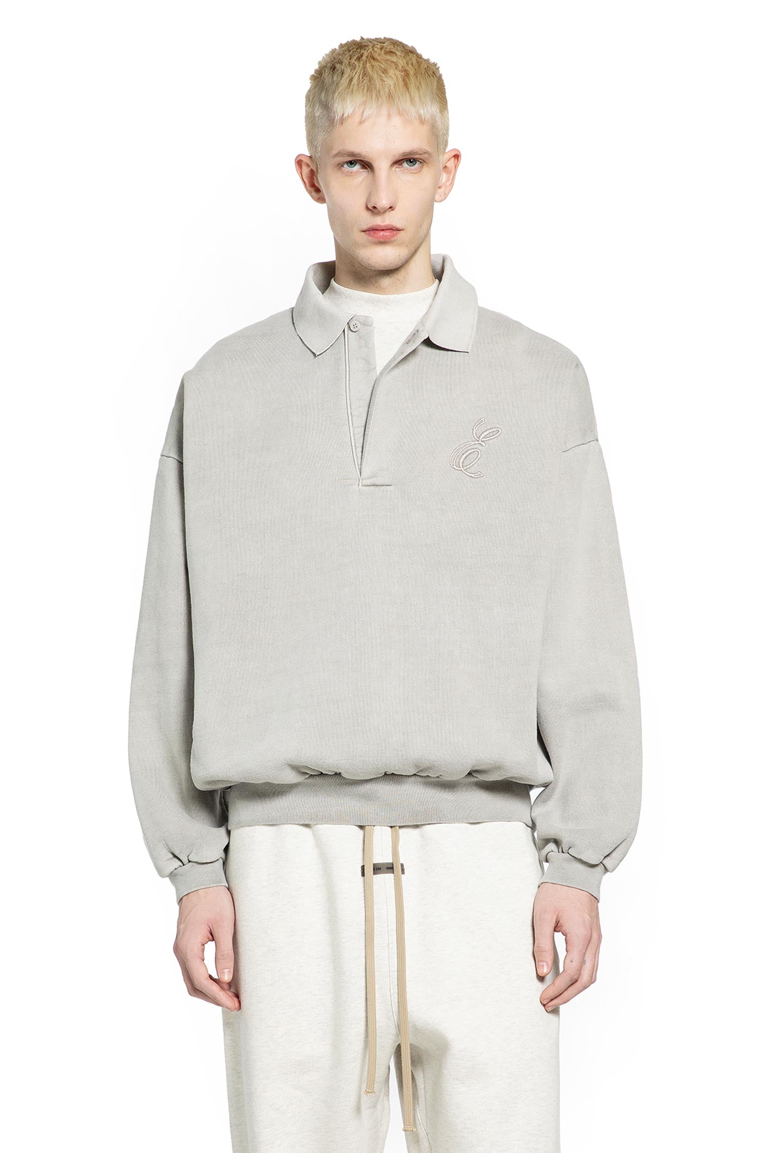 Embroidered Classic Polo Sweatshirt