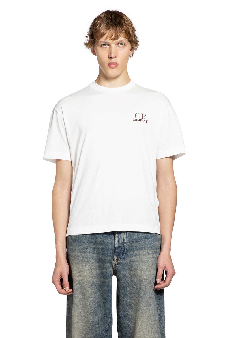 C.P. COMPANY MAN WHITE T-SHIRTS & TANK TOPS
