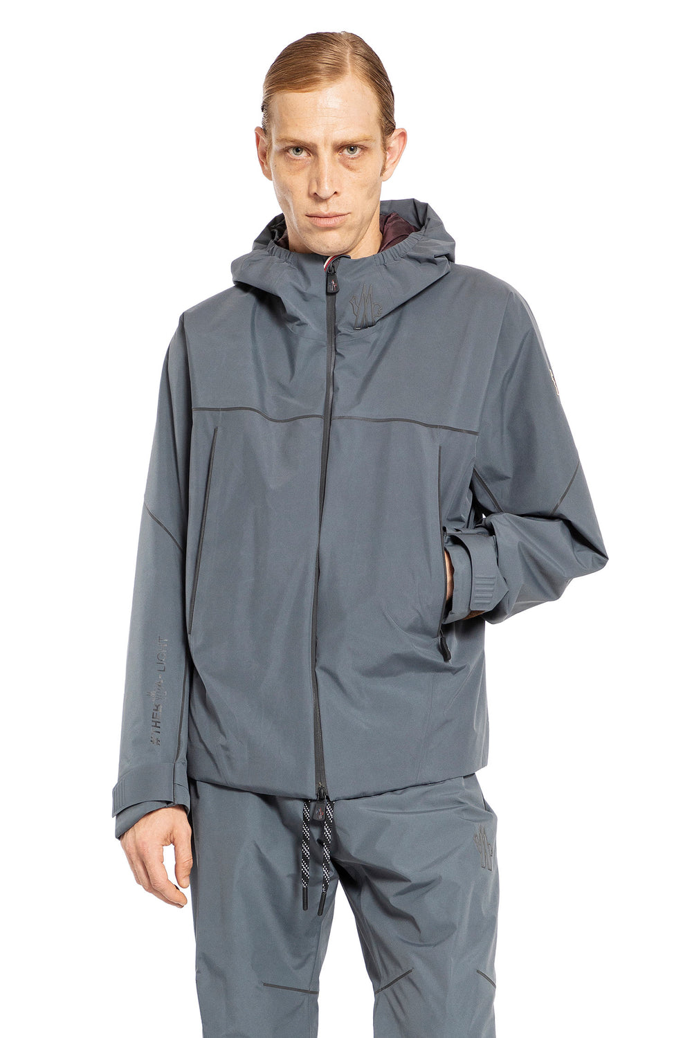 MONCLER GRENOBLE MAN GREY JACKETS