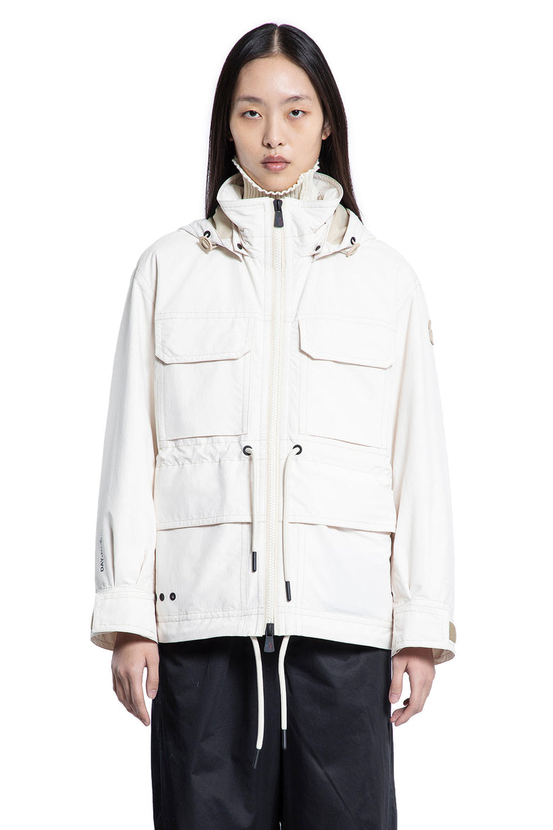 MONCLER GRENOBLE WOMAN OFF-WHITE COATS