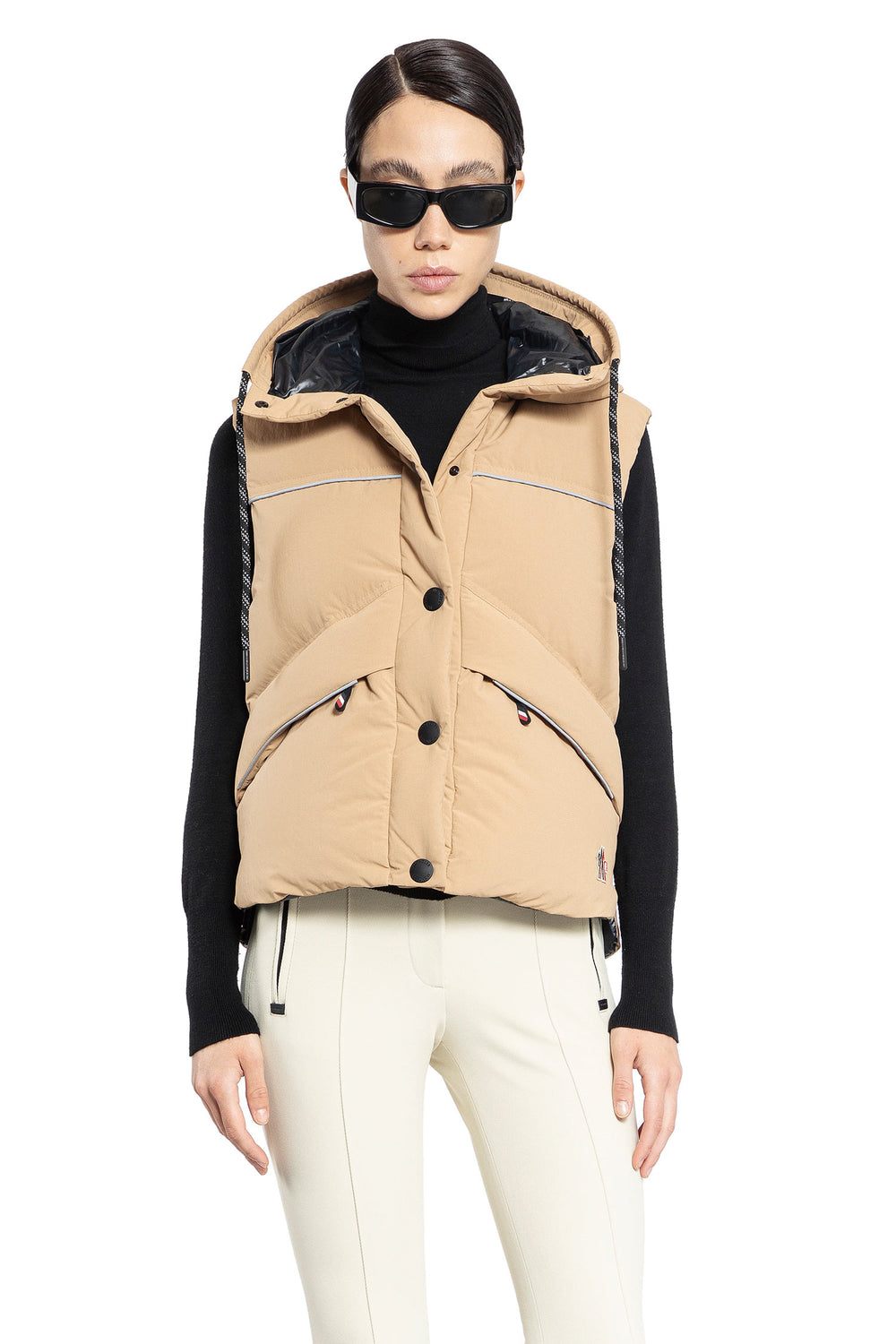 MONCLER GRENOBLE WOMAN BEIGE VESTS