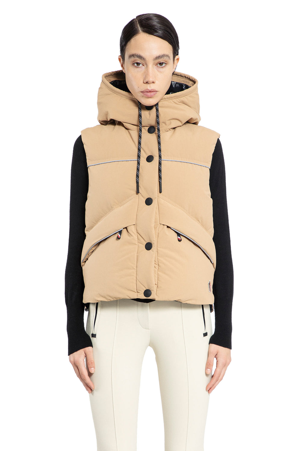 MONCLER GRENOBLE WOMAN BEIGE VESTS