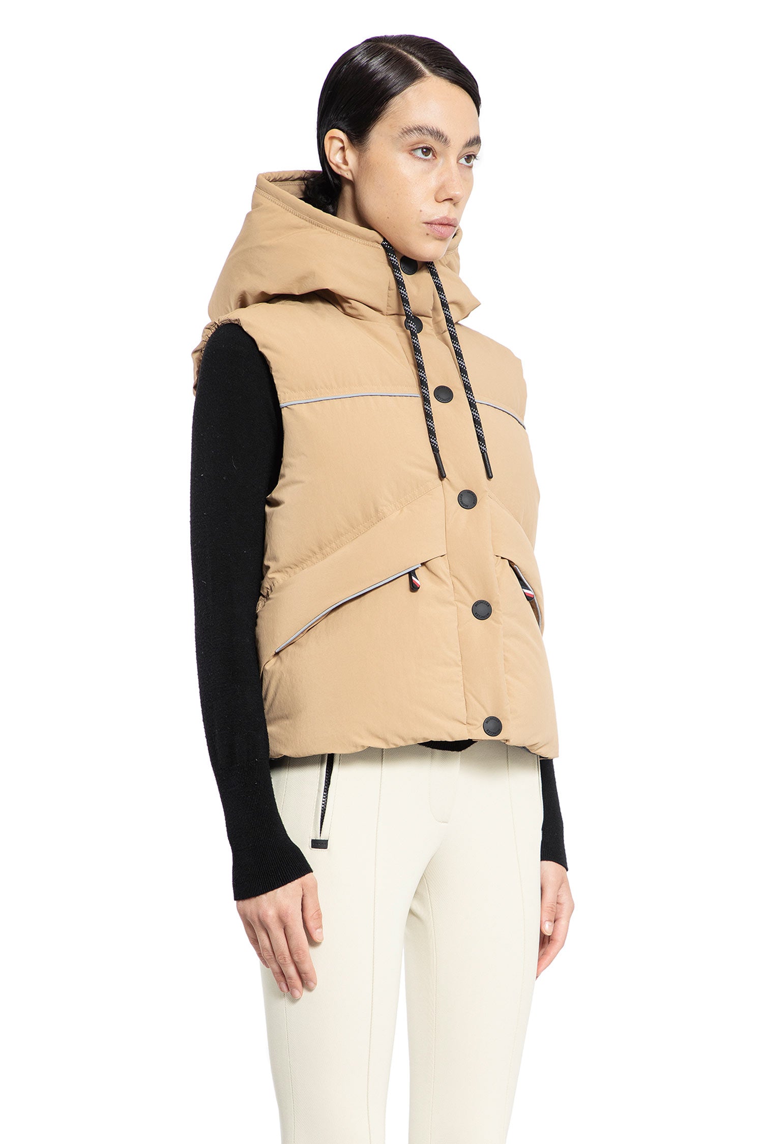 MONCLER GRENOBLE WOMAN BEIGE VESTS