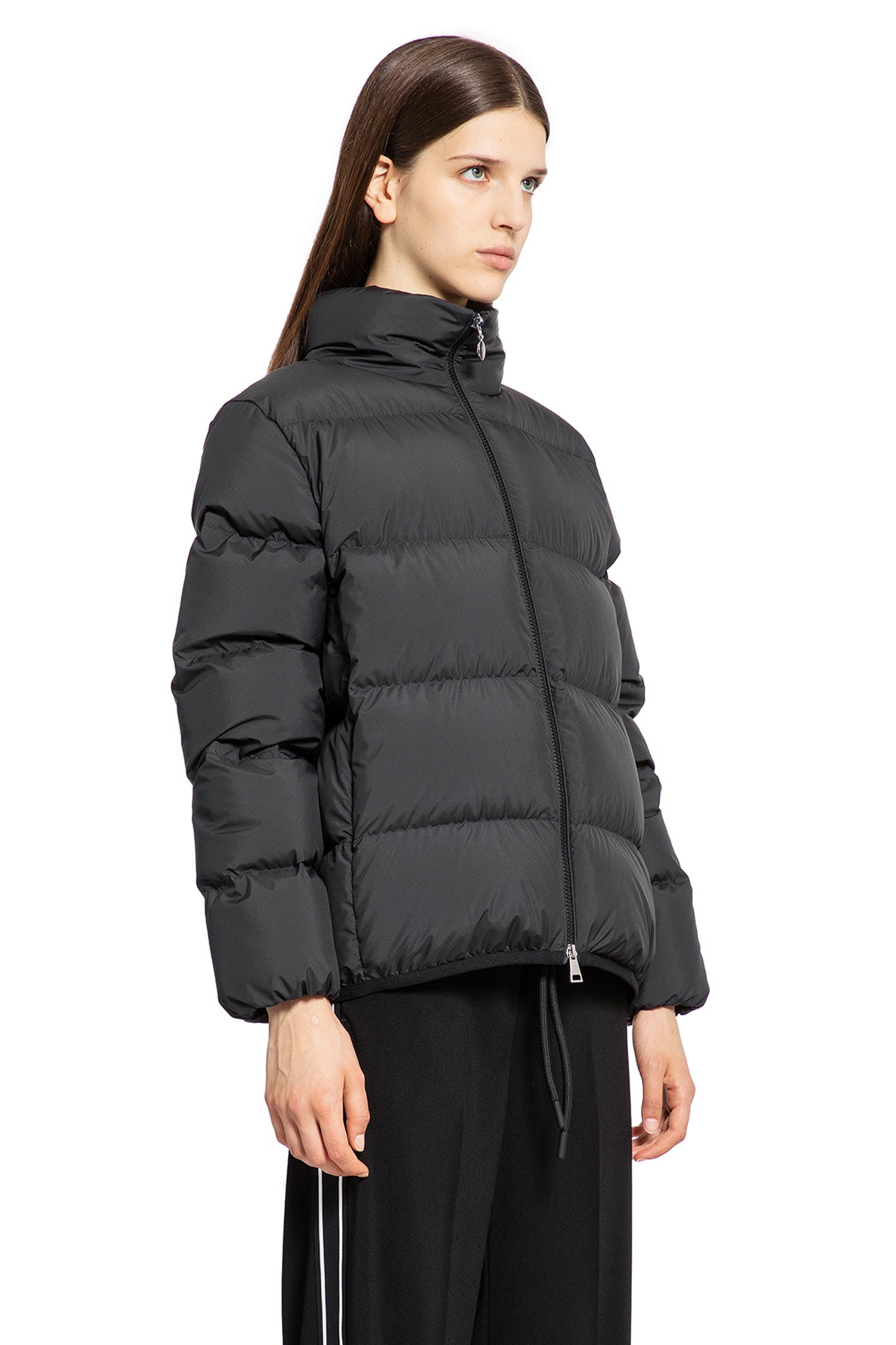 MONCLER WOMAN BLACK JACKETS