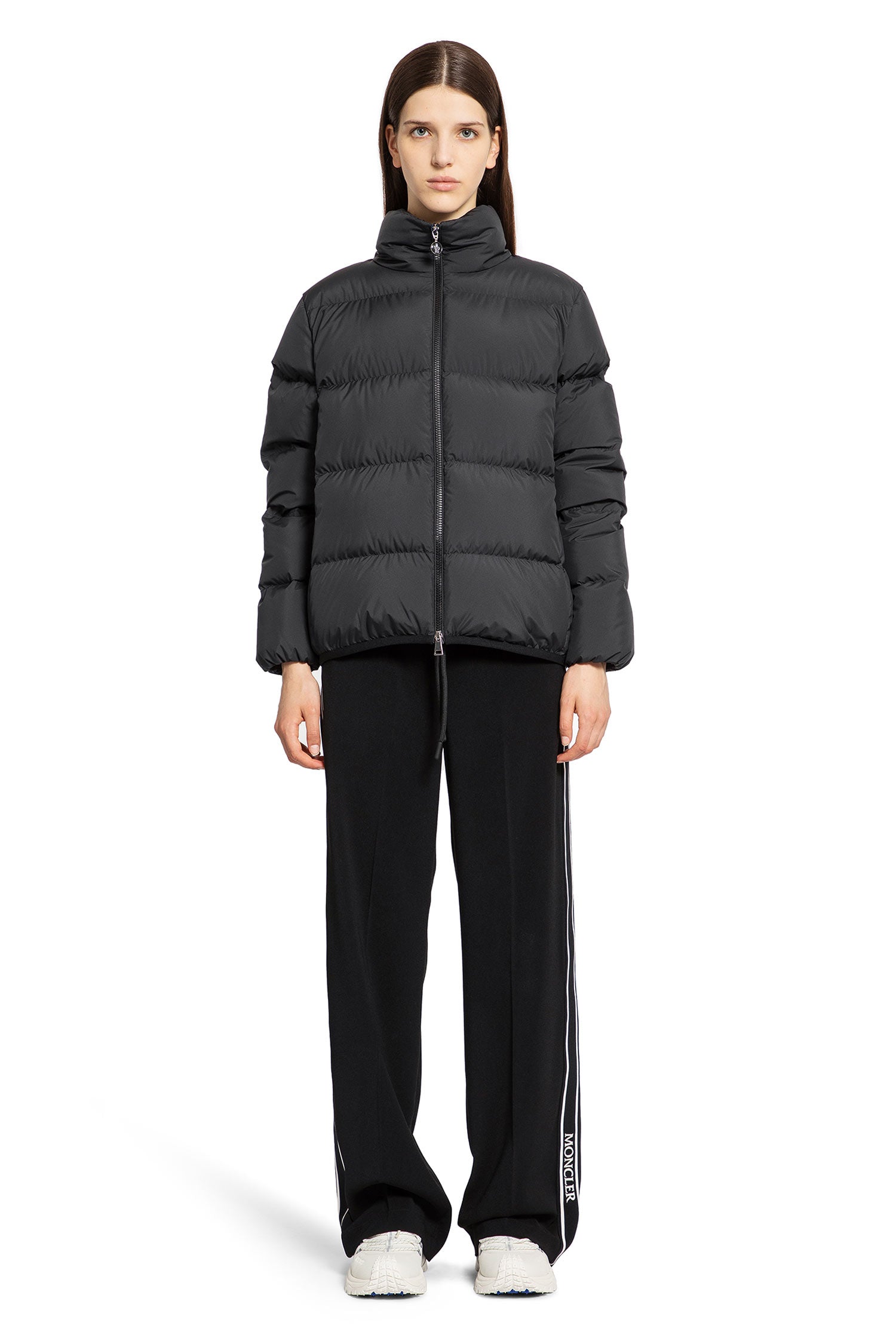 MONCLER WOMAN BLACK JACKETS