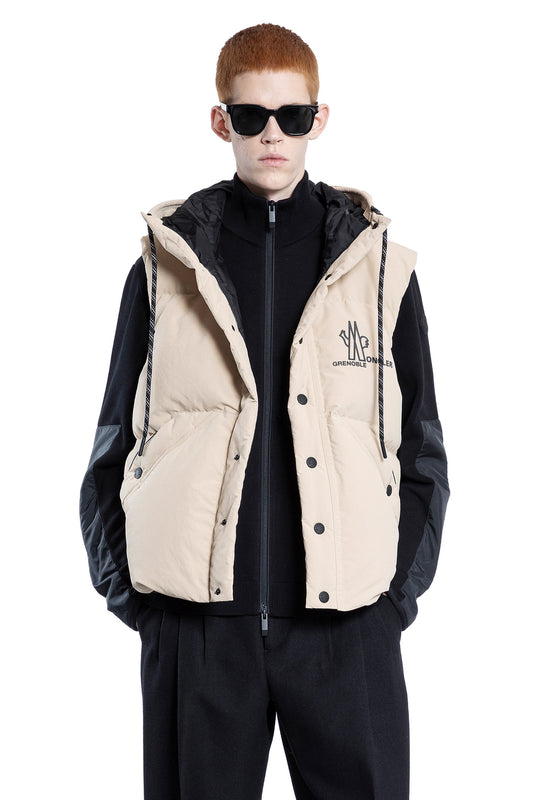 MONCLER GRENOBLE MAN BEIGE VESTS