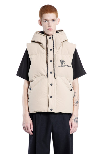 MONCLER GRENOBLE MAN BEIGE VESTS