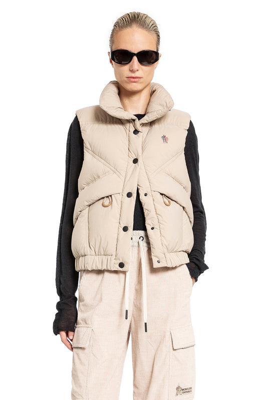 MONCLER GRENOBLE WOMAN BEIGE VESTS