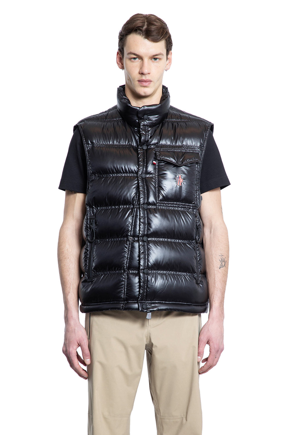 MONCLER GRENOBLE MAN BLACK VESTS