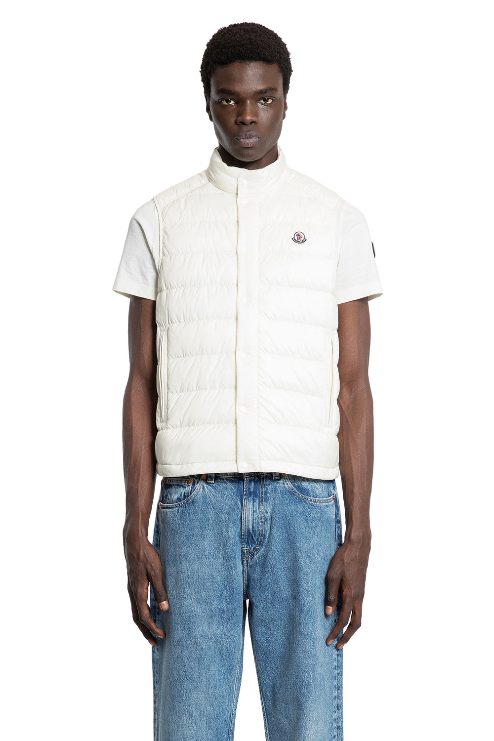 MONCLER MAN WHITE VESTS