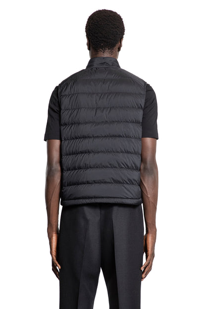 MONCLER MAN BLACK VESTS