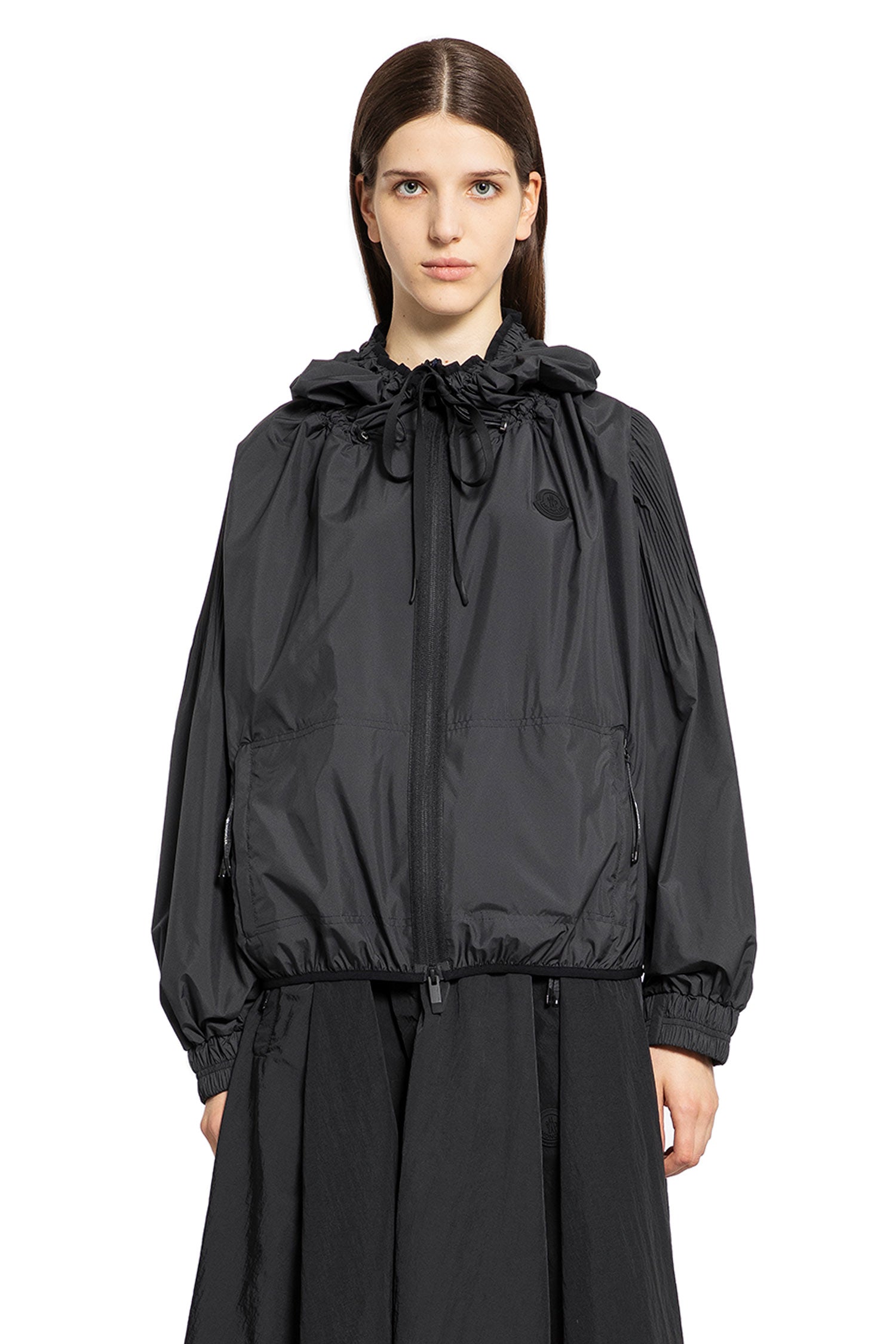 MONCLER WOMAN BLACK JACKETS