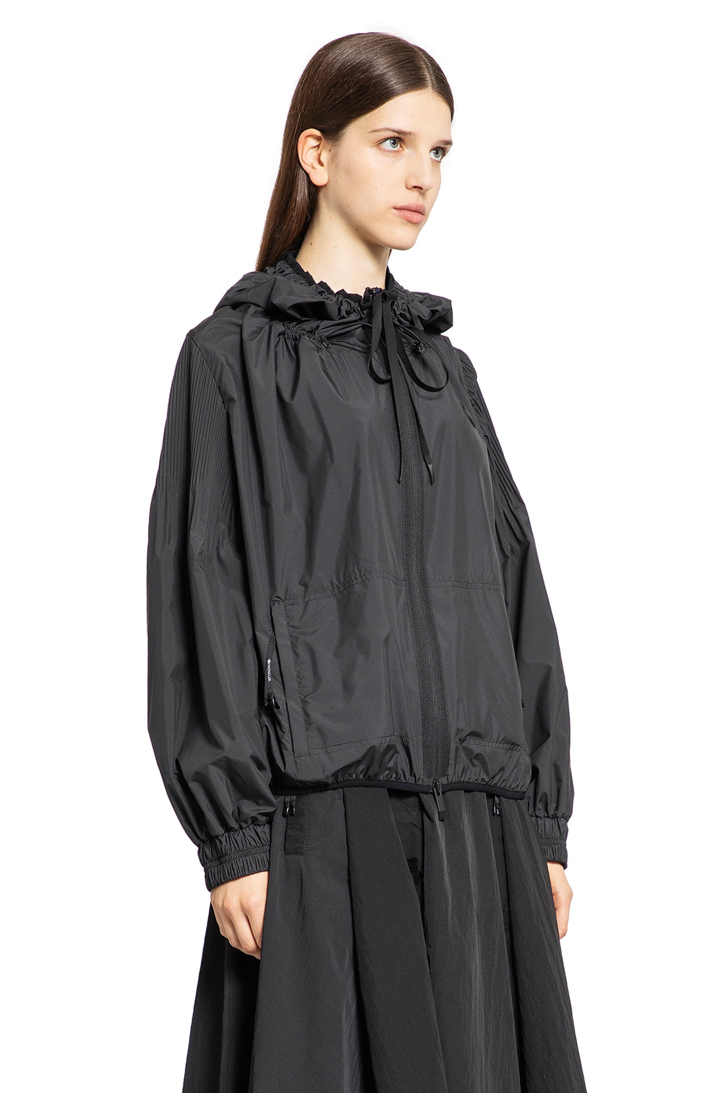 MONCLER WOMAN BLACK JACKETS