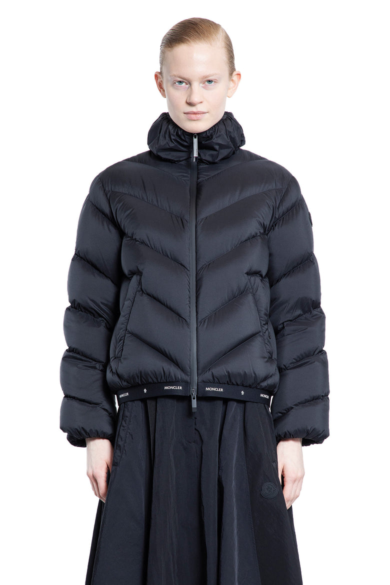 MONCLER WOMAN BLACK JACKETS