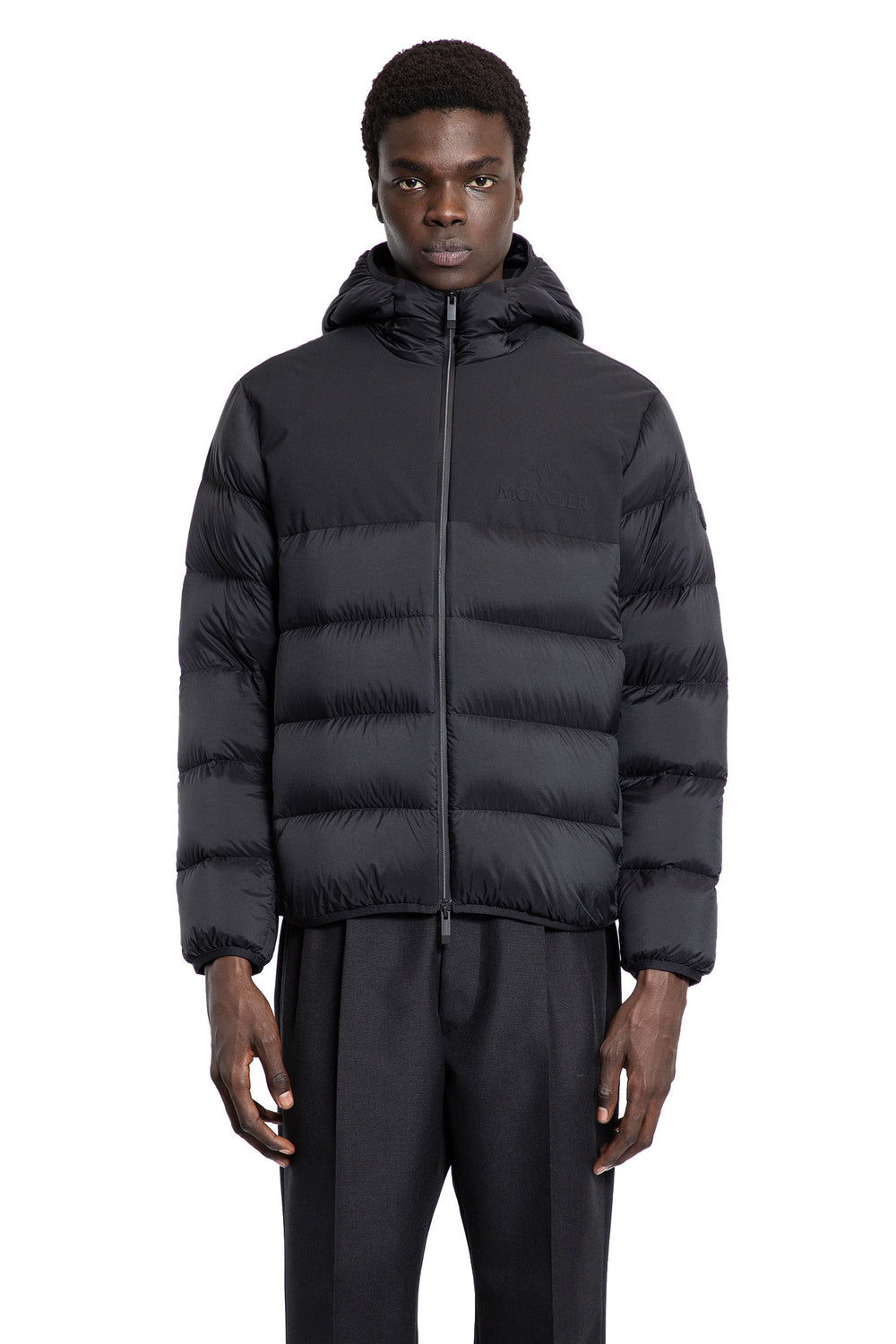 MONCLER MAN BLACK JACKETS