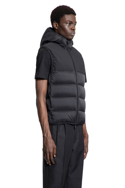 MONCLER MAN BLACK VESTS