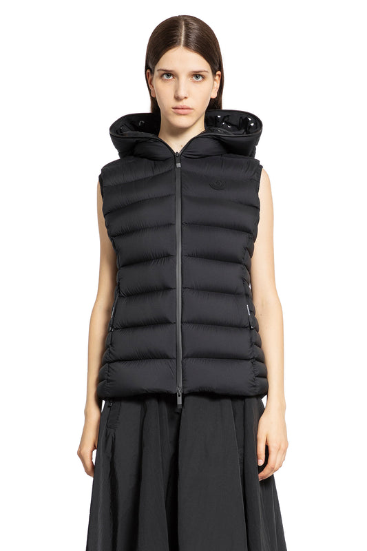 MONCLER WOMAN BLACK VESTS