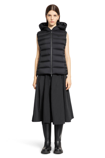 MONCLER WOMAN BLACK VESTS