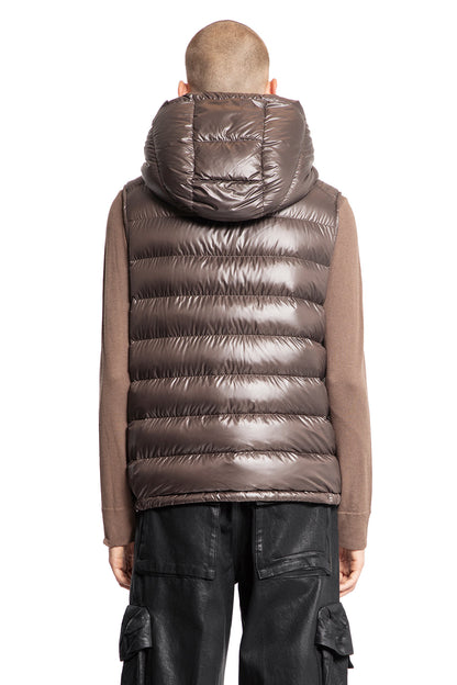 MONCLER MAN BROWN VESTS